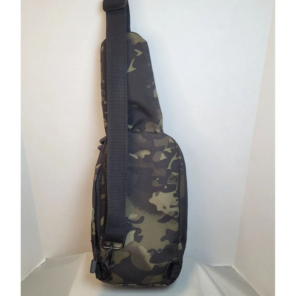 Highland Tactical Small Camo Crossbody Backpack Molle Webbing 4 Compartment